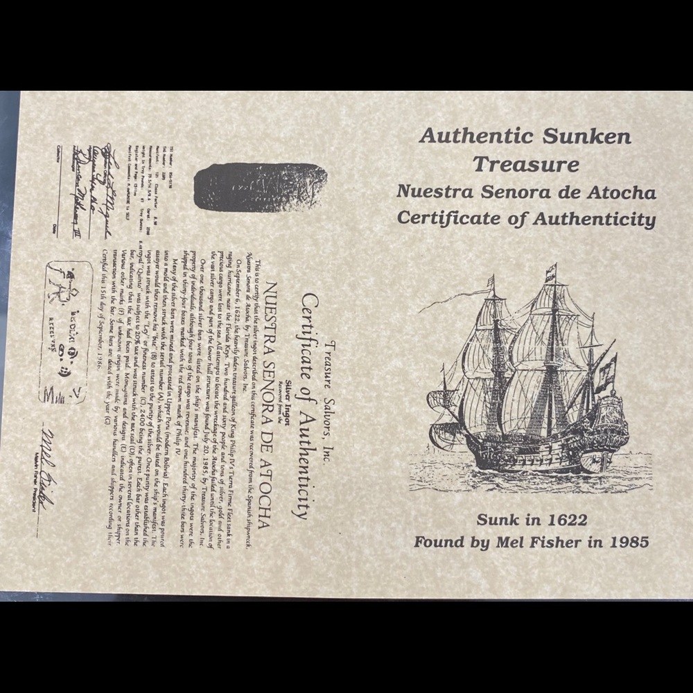 Atocha shipwreck Coin Pendant in 14Kt gold bezel - Picture 6 of 8